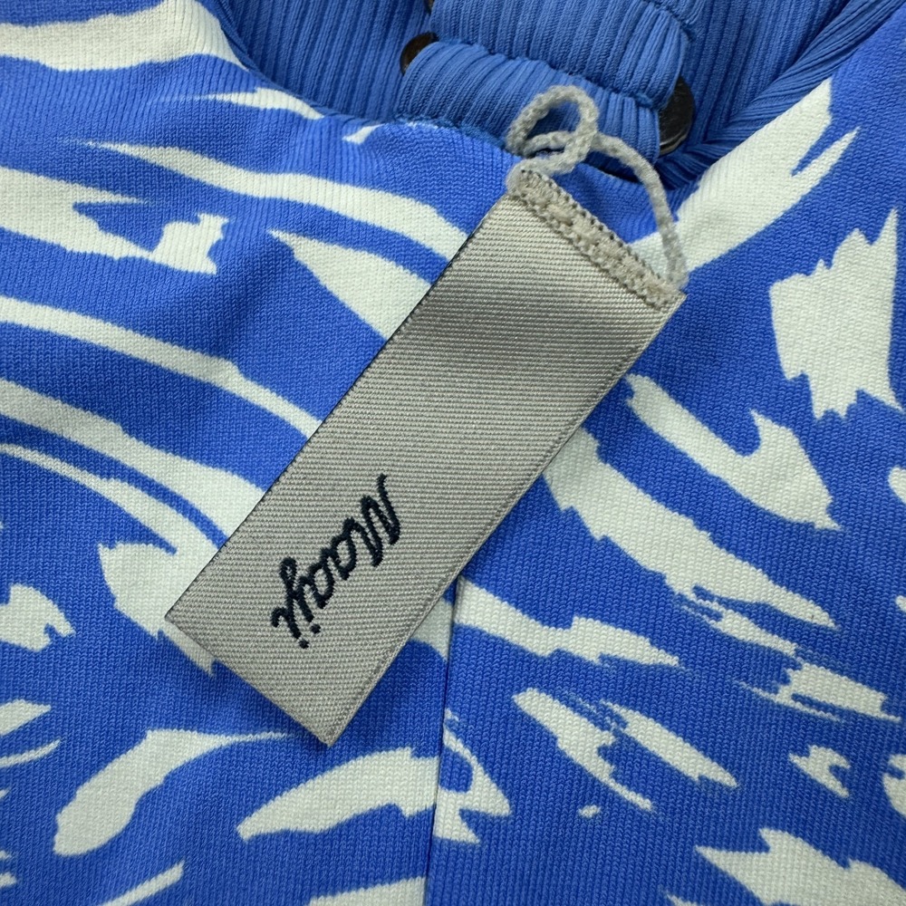 Maaji‎ Swimsuit Womens Large Blue Reversible One Piece Plunge Ribbed Tropical - Picture 12 of 16